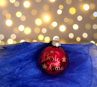 Personalisierte Weihnachtskugel aus Glas