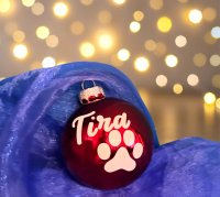 Personalisierte Weihnachtskugel aus Glas