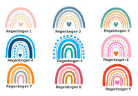 Regenbogen Boho Stil